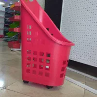 چرخ خرید استوانه ای،ترولی ۱۶۰ لیتری.سبد پلاستیکی.
