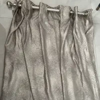 بغل پرده پانچی رنگ نقره ای توسی ۲عدد