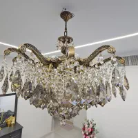 لوستر تمام برنج/ ۱۲ شاخه/۲۴ شعله