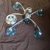 لوستر استیل ۴ شاخه و ۳ شاخه کارکرده سالم و تمیز