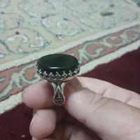 انگشتر با رکاب نقره و نگین عقیق اصل