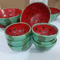 کاسه های سرامیک طرح هندوانه برای شب یلدا
