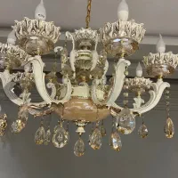 لوستر ۸ شعله با دو عدد دیوار کوب ست
