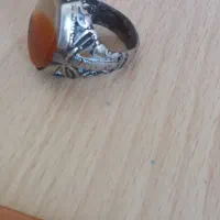 سه عدد انگشتر آلیاژی با نگین عقیق سلیمانی