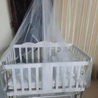 تخت گهواره کنار مادر چوبی|اسباب و اثاث بچه|مشهد, شهید هاشمی نژاد|دیوار
