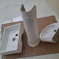 روشوی ایستاده به همراه سنگ روشوی کابینتی سالم