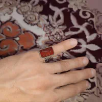 انگشتر عقیق قرمز نقره