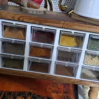 جا ادویه ای کشویی جنس چوبی