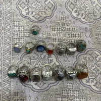 انواع انگشتر و گردبن نقره فیروزه اصلی و شجر و غیره|زیورآلات و اکسسوری|مریوان, |دیوار