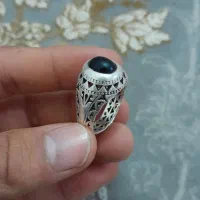 انگشتر نقره عقیق مشکی دست ساز عیار بالا
