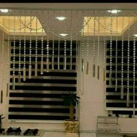 پرده های کریستالی و پولکی و ریسه گوی لوستر و پرده