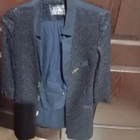 مانتو شلوار سرمه ای با صورتی