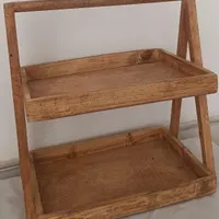 استند دو طبقه چوبی