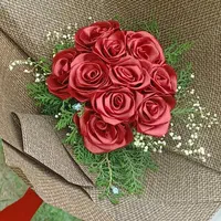 گل رز روبانی  دسته گل عروس شاخه گل کادویی هدیه|گل مصنوعی|مشهد, گاز|دیوار