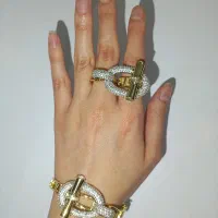 نیم ست هرمس آبکاری طلا|بدلیجات|تهران, نیلوفر|دیوار