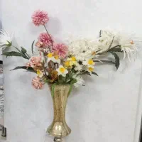 گلدان طلایی شیشه ای