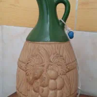 کوزه سفالی با طرح برجسته و درب دار|صنایع دستی و سایر لوازم تزئینی|شیراز, فرگاز|دیوار