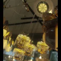 انواع لوستر های کریستالی سه حالته آشپزخانه و اتاق|لوستر و چراغ آویز|اهر, |دیوار