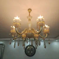 لوستر کریستال 6شاخه|لوستر و چراغ آویز|اصفهان, درب سیبه علیا|دیوار