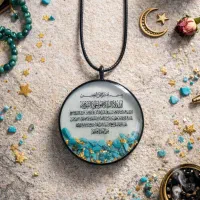 گردنبند و آویز رزین طرح آیت الکرسی