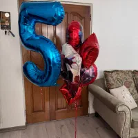 ست ۵ عددی بادکنک تولد مرد عنکبوتی و عدد ۵|کلکسیون و سرگرمی|تهران, امجدیه (خاقانی)|دیوار