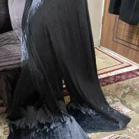 شلوار دامنی پلیسه ساتن