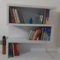 کتابخونه / قفسه سفید رنگ سه طبقه|کتابخانه، شلف، قفسه‌های دیواری|لاهیجان, گلستان|دیوار