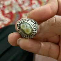انگشتر نقره باباقوری دو چشم|جواهرات|بابل, |دیوار