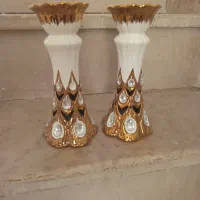 یک جفت شمعدانی در حد نو