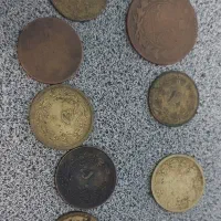 سکه های پهلوی و یکی ناصر الدین شاه