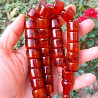 تسبیح کهربا ۳۳ تایی|کلکسیون اشیاء عتیقه|نقده, |دیوار