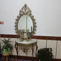 آینه و شمعدان برنز