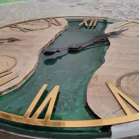 ساعت دیواری چوب و رزین