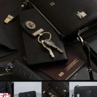کیف چرم دستی مردانه مشکی( برند حقی ) زیبا و کاربدی