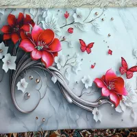 روبالشتی مخمل سه بعدی