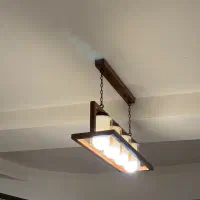 لوستر لاینر چوبی نو|لوستر و چراغ آویز|کرج, باغستان|دیوار