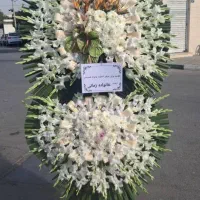 تاج گل ترحیم و افتتاحیه (نمایشگاه بین المللی)|گل و گیاه طبیعی|اسلام‌شهر, باغ فیض|دیوار