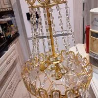 لوستر طلایی رنگ ثابت|لوستر و چراغ آویز|مشهد, جاهد شهر|دیوار