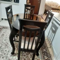 میز نهار خوری چوبی ۴ نفره