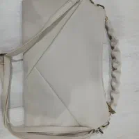 کیف ترند سایز بزرگ شیری رنگ