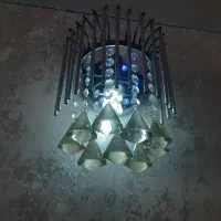 ۲عدد لوستر آویز ال ای دی دار چهار نور مختلف|لوستر و چراغ آویز|تهران, علی‌آباد|دیوار