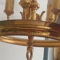 لوستر ۵شاخه آبکاری طلا|لوستر و چراغ آویز|رشت, یخسازی|دیوار