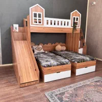 تخت خواب سه نفره کلبه