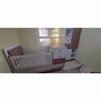تخت نوزاد نوجوان و کمد|تخت و صندلی بچه|بیرجند, |دیوار