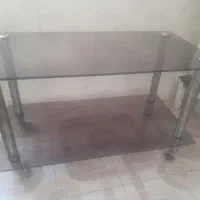 میز شیشه ای دو طبقه|میز تلویزیون|اسکو, |دیوار