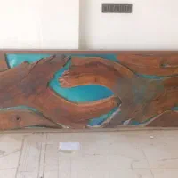 میز چوب گردو و رزین