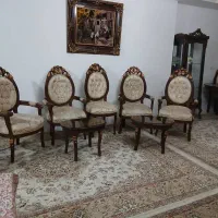 مبل سلطنتی ۹ نفره همراه با میز نهارخوری ۶ نفره