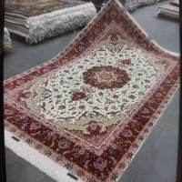 فرش دستباف تبریزجفت۶متری تقیزاده ۵۰ رج چله ابریشم