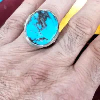 انگشتر فیروز دست ساز ۱۸ گرم