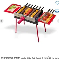 کباب پز دوگانه سوز (گازی و ذغالی) با سیخ گردان